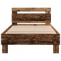 Estructura de Cama  con Luces LED Madera Vieja 75x190 cm Madera de Ingeniería | Foro24.es | Tu tienda online para hogar, jardín y más Foro24.es