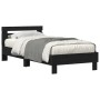 Cama  con Luces LED Roble Negro 75x190 cm Madera Ingenierizada | Foro24.es | Tu tienda online para hogar, jardín y más Foro24.es