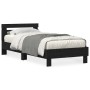 Cama  con Luces LED Roble Negro 75x190 cm Madera Ingenierizada | Foro24.es | Tu tienda online para hogar, jardín y más Foro24.es