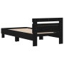 Cama  con Luces LED Roble Negro 75x190 cm Madera Ingenierizada | Foro24.es | Tu tienda online para hogar, jardín y más Foro24.es