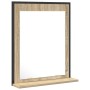 Espejo de baño con estante de roble sonoma 50x12x60 cm de madera elaborada de , Tocadores de baño - Ref: Foro24-864339, Preci...