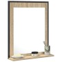 Espejo de baño con estante de roble sonoma 50x12x60 cm de madera elaborada de , Tocadores de baño - Ref: Foro24-864339, Preci...
