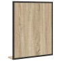 Espejo de baño con estante de roble sonoma 50x12x60 cm de madera elaborada de , Tocadores de baño - Ref: Foro24-864339, Preci...