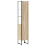 Armario de baño Roble Sonoma 33x33x185,5 cm Madera Engineered de , Tocadores de baño - Ref: Foro24-864342, Precio: 86,66 €, D...