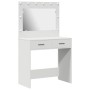 Mesa de tocador con luces LED - Blanca, 78.5 x 41 x 135 cm de , Tocadores para dormitorios - Ref: Foro24-865028, Precio: 137,...