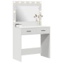 Mesa de tocador con luces LED - Blanca, 78.5 x 41 x 135 cm de , Tocadores para dormitorios - Ref: Foro24-865028, Precio: 137,...