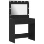 Mesa de tocador con luces LED en Roble Negro 78,5x41x135 cm de , Tocadores para dormitorios - Ref: Foro24-865029, Precio: 141...