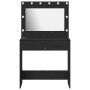 Mesa de tocador con luces LED en Roble Negro 78,5x41x135 cm de , Tocadores para dormitorios - Ref: Foro24-865029, Precio: 141...