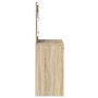 Tocador con luces LED Roble Sonoma 78.5x41x135 cm de , Tocadores para dormitorios - Ref: Foro24-865030, Precio: 133,20 €, Des...