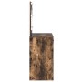 Tocador con Luces LED Roble Ahumado 78.5x41x135 cm de , Tocadores para dormitorios - Ref: Foro24-865032, Precio: 133,37 €, De...