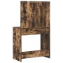 Tocador con Luces LED Roble Ahumado 78.5x41x135 cm de , Tocadores para dormitorios - Ref: Foro24-865032, Precio: 133,37 €, De...