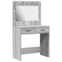 Tocador con Luces LED Gris Sonoma 78,5x41x135 cm de , Tocadores para dormitorios - Ref: Foro24-865033, Precio: 136,54 €, Desc...