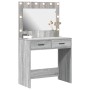 Tocador con Luces LED Gris Sonoma 78,5x41x135 cm de , Tocadores para dormitorios - Ref: Foro24-865033, Precio: 136,54 €, Desc...