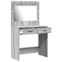 Tocador con Luces LED Gris Sonoma 78,5x41x135 cm de , Tocadores para dormitorios - Ref: Foro24-865033, Precio: 136,54 €, Desc...