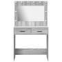 Tocador con Luces LED Gris Sonoma 78,5x41x135 cm de , Tocadores para dormitorios - Ref: Foro24-865033, Precio: 136,54 €, Desc...