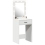 Mesa de Tocador con Luces LED Blanca 50x41x135 cm de , Tocadores para dormitorios - Ref: Foro24-865037, Precio: 95,63 €, Desc...