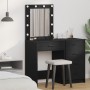 Mesa de Tocador con Luces LED Roble Negro 50x41x135 cm de , Tocadores para dormitorios - Ref: Foro24-865038, Precio: 98,70 €,...