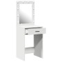 Mesa de Tocador con Luces LED Blanca 50x41x135 cm de , Tocadores para dormitorios - Ref: Foro24-865037, Precio: 95,63 €, Desc...