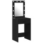 Mesa de Tocador con Luces LED Roble Negro 50x41x135 cm de , Tocadores para dormitorios - Ref: Foro24-865038, Precio: 98,70 €,...