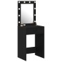 Mesa de Tocador con Luces LED Roble Negro 50x41x135 cm de , Tocadores para dormitorios - Ref: Foro24-865038, Precio: 98,70 €,...
