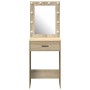 Tocador con luces LED Roble Sonoma 50x41x135 cm de , Tocadores para dormitorios - Ref: Foro24-865039, Precio: 93,67 €, Descue...