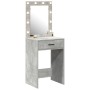 Mesa de maquillaje con luces LED en gris concreto, 50x41x135 cm de , Tocadores para dormitorios - Ref: Foro24-865040, Precio:...