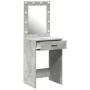 Mesa de maquillaje con luces LED en gris concreto, 50x41x135 cm de , Tocadores para dormitorios - Ref: Foro24-865040, Precio:...
