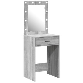 Mesa de Maquillaje con Luces LED Gris Sonoma 50x41x135 cm de , Tocadores para dormitorios - Ref: Foro24-865042, Precio: 95,63...