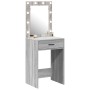 Mesa de Maquillaje con Luces LED Gris Sonoma 50x41x135 cm de , Tocadores para dormitorios - Ref: Foro24-865042, Precio: 95,63...