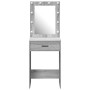 Mesa de Maquillaje con Luces LED Gris Sonoma 50x41x135 cm de , Tocadores para dormitorios - Ref: Foro24-865042, Precio: 95,63...