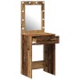 Mesa de tocador con luces LED Madera antigua 50x41x135 cm de , Tocadores para dormitorios - Ref: Foro24-865044, Precio: 92,26...