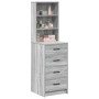 Alacena Gris Sonoma 40x41x135 cm Madera elaborada de , Aparadores - Ref: Foro24-865051, Precio: 95,88 €, Descuento: -5%%