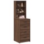 Almacén Alto Marrón Roble 40x41x135 cm Madera Ingenierizada de , Aparadores - Ref: Foro24-865052, Precio: 107,18 €, Descuento: %