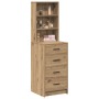 Highboard Roble Artesanal 40x41x135 cm Madera Elaborada de , Aparadores - Ref: Foro24-865054, Precio: 94,00 €, Descuento: -5%%