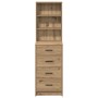 Highboard Roble Artesanal 40x41x135 cm Madera Elaborada de , Aparadores - Ref: Foro24-865054, Precio: 94,00 €, Descuento: -5%%