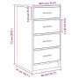Sideboard Gris cemento 40x41x75 cm Madera de ingeniería de , Aparadores - Ref: Foro24-865058, Precio: 88,79 €, Descuento: %