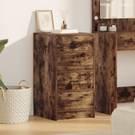 Aparador Roble Ahumado 40x41x75 cm Madera Ingenierizada de , Aparadores - Ref: Foro24-865059, Precio: 88,79 €, Descuento: -5%%