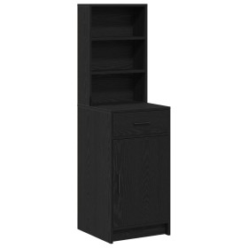 Armario Alto en Roble Negro - 40x41x135 cm, Hecho de Madera Ingenierizada de , Aparadores - Ref: Foro24-865074, Precio: 94,72...