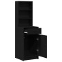 Armario Alto en Roble Negro - 40x41x135 cm, Hecho de Madera Ingenierizada de , Aparadores - Ref: Foro24-865074, Precio: 94,72...