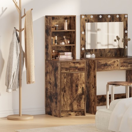 Gabinete Alto en Roble Ahumado, 40x41x135 cm, Hecho de Madera Elaborada de , Aparadores - Ref: Foro24-865077, Precio: 79,53 €...