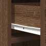 Armario Alto Roble Marrón 40x41x135 cm Madera Elaborada de , Aparadores - Ref: Foro24-865079, Precio: 81,75 €, Descuento: -5%%