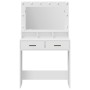 Mesa de tocador con luces LED, Blanca, 79x41x135 cm de , Tocadores para dormitorios - Ref: Foro24-865082, Precio: 124,07 €, D...