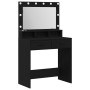 Mesa de tocador con luces LED negra en roble, 79x41x135 cm de , Tocadores para dormitorios - Ref: Foro24-865083, Precio: 130,...