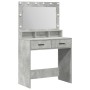 Tocador con Luces LED Gris Concreto 79x41x135 cm | Foro24.es | Tu tienda online para hogar, jardín y más Foro24.es