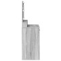 Tocador con Luces LED Gris Sonoma 79x41x135 cm de de , Tocadores para dormitorios - Ref: Foro24-865087, Precio: 126,66 €, Des...