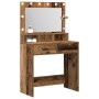 Mesita de Tocador  con Luces LED de Madera Vieja 79x41x135 cm | Foro24.es | Tu tienda online para hogar, jardín y más Foro24.es