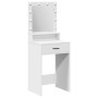 Mesa de tocador con luces LED blanca 50x41x135 cm de , Tocadores para dormitorios - Ref: Foro24-865091, Precio: 98,23 €, Desc...