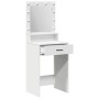 Mesa de tocador con luces LED blanca 50x41x135 cm de , Tocadores para dormitorios - Ref: Foro24-865091, Precio: 98,23 €, Desc...