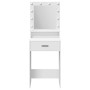 Mesa de tocador con luces LED blanca 50x41x135 cm de , Tocadores para dormitorios - Ref: Foro24-865091, Precio: 98,23 €, Desc...
