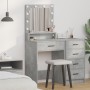 Mesa de tocador con luces LED en gris concreto de 50x41x135 cm de , Tocadores para dormitorios - Ref: Foro24-865094, Precio: ...